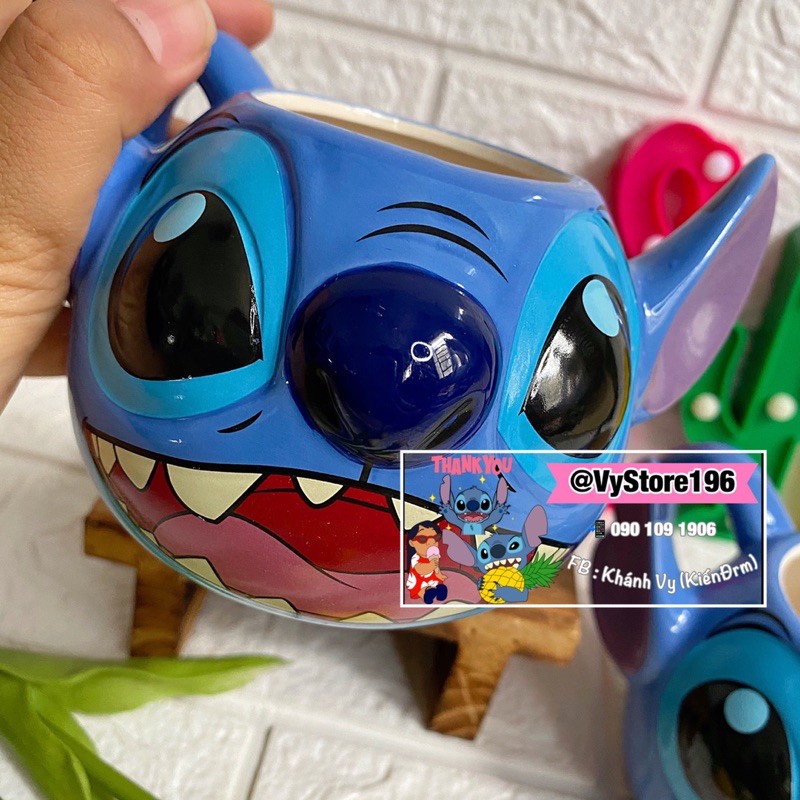 LY SỨ STITCH CAO CẤP XỊN ĐẸP - CỐC SỨ HOẠT HÌNH DISNEY