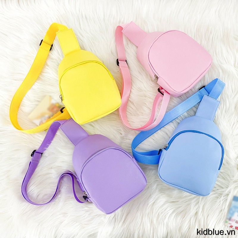 Bags Kids Waist Fanny Packs Solid Color Adjustable Strap Toddler Chest Bag Chilren Stylish Coins Bag for Boys Girls