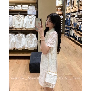 váy ren cổ bẻ loại 1