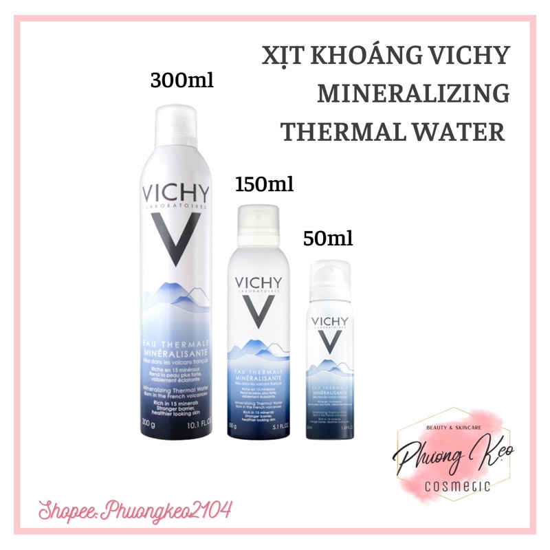 Xịt khoáng dưỡng da Vichy Mineralizing Thermal Water 150ml-300ml