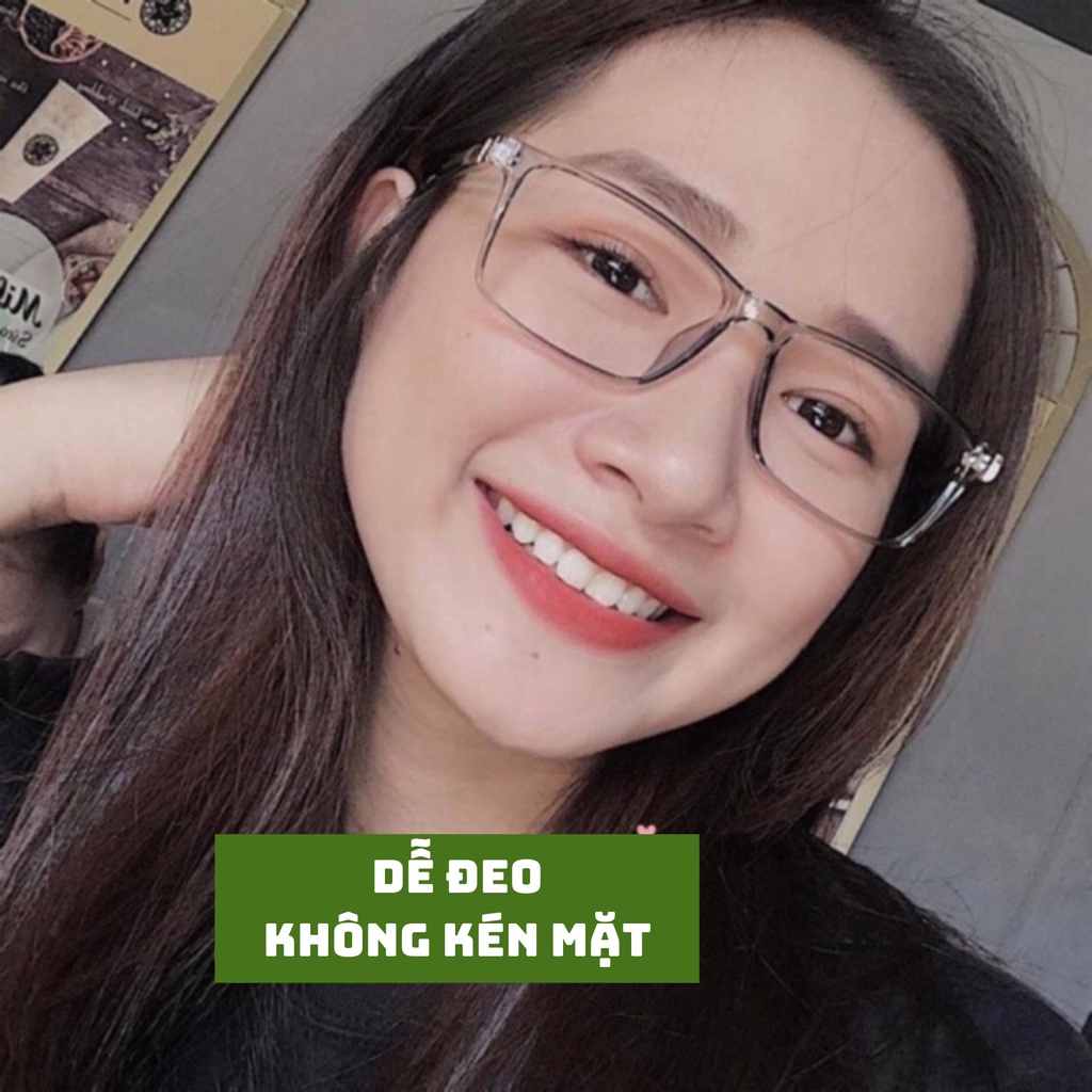 Gọng kính cận vuông - Kính cận nam nữ đẹp 214 màu sắc thời trang phong cách Hàn Quốc