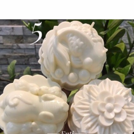 Khuôn rau câu trung thu TRẮNG 9cm hàng sẵn làm thạch  - Moon cake jelly mold mould tray