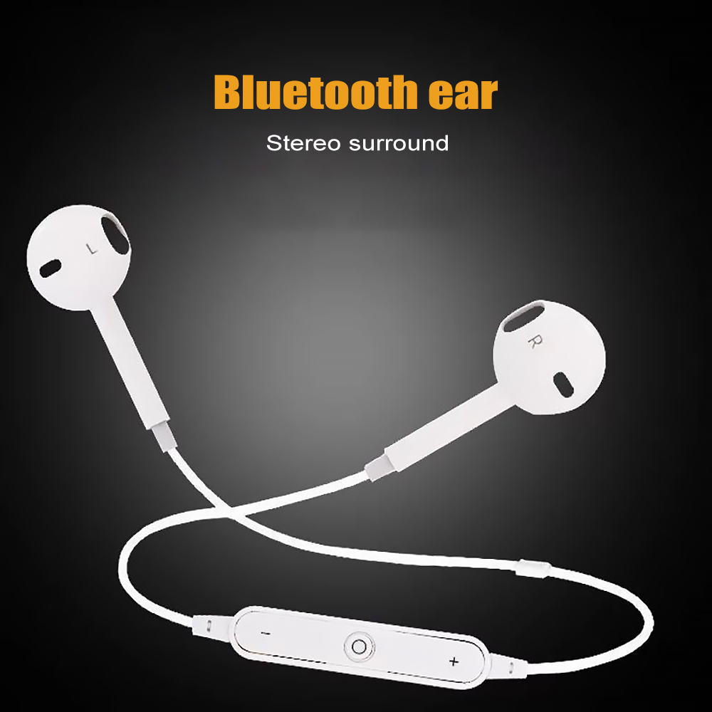 S6 Wireless Bluetooth Sport Stereo Earphone Earphones Headset Headsets Headphone Headphones For IOS Android