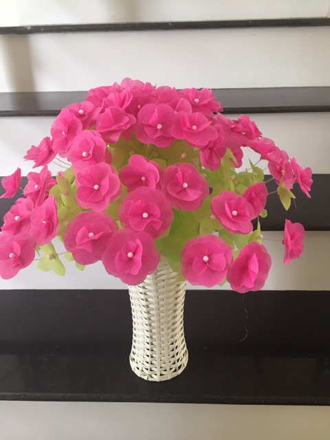 Hoa Lụa Cánh Tròn 84 Bông