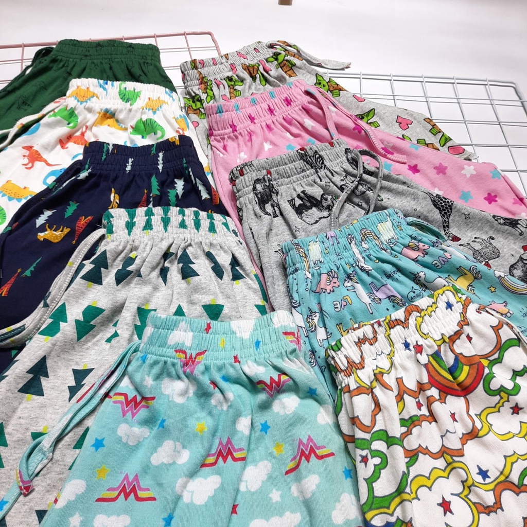 Quần short thun cotton nữ dáng xòe nhiều họa tiết QDN001 quần đùi ngủ mềm mát co giãn thoải mái