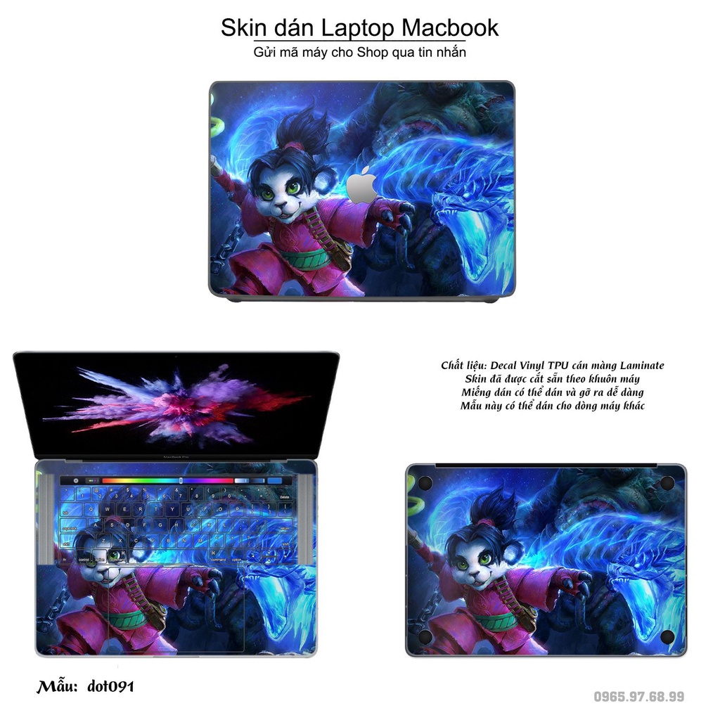 Skin dán Macbook mẫu Dota 2 (đã cắt sẵn, inbox mã máy cho shop)