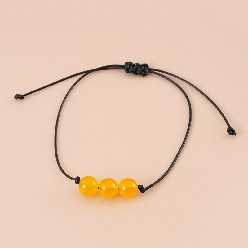 Vòng Tay Dây Bện Phối Hạt Pha Lê Handmade 4 Màu Tùy Chỉnh Thời Trang Cho Nữ