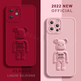 Ốp Điện Thoại Silicon Có Giá Đỡ Hình Vuông Cho iPhone 13 12 11 Pro MAX X XR XS MAX 7 8 Plus SE 2020 2022