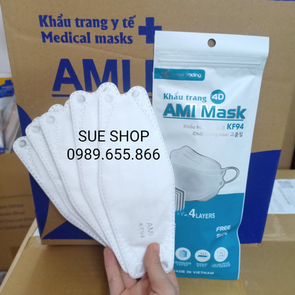 [Mã COSDAY giảm 8% đơn 150K] Sỉ thùng 300 cái khẩu trang y tế 4D KF94 Ami chính hãng đủ màu | BigBuy360 - bigbuy360.vn