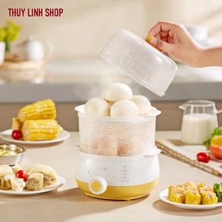 Máy hấp trứng hấp thực phẩm đa năng bear 2 tầng - bảo hành 1 năm