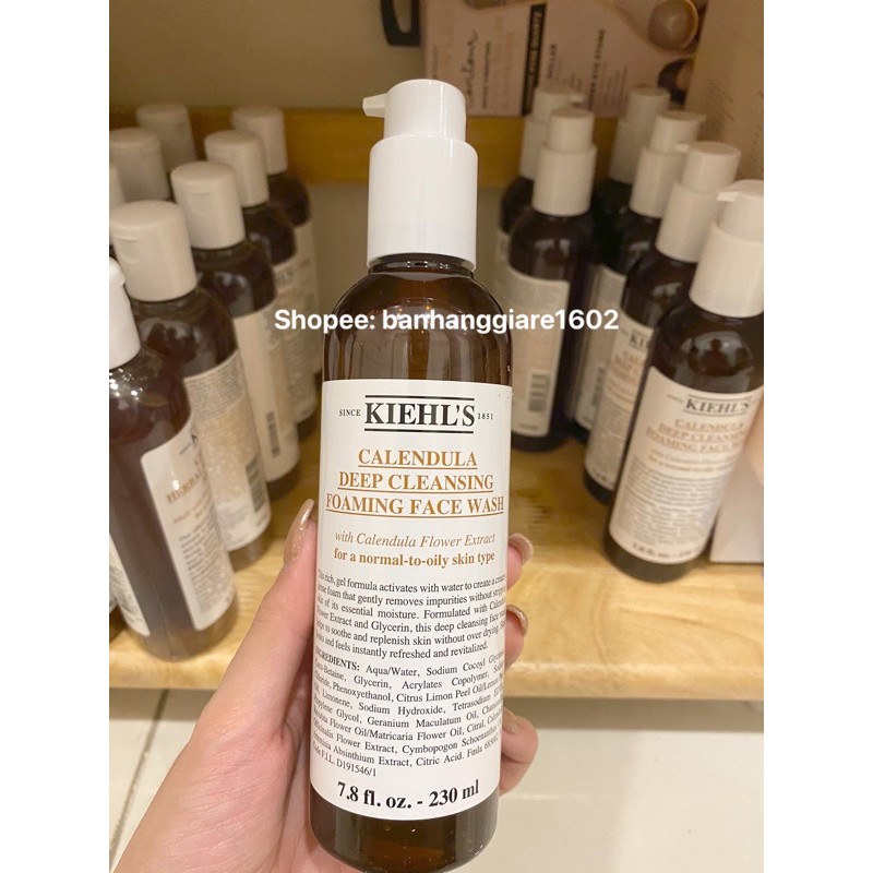 Sữa rửa mặt hoa cúc Kiehl Kiehl's CALENDULA DEEP CLEANSING FOAMING FACE WASH