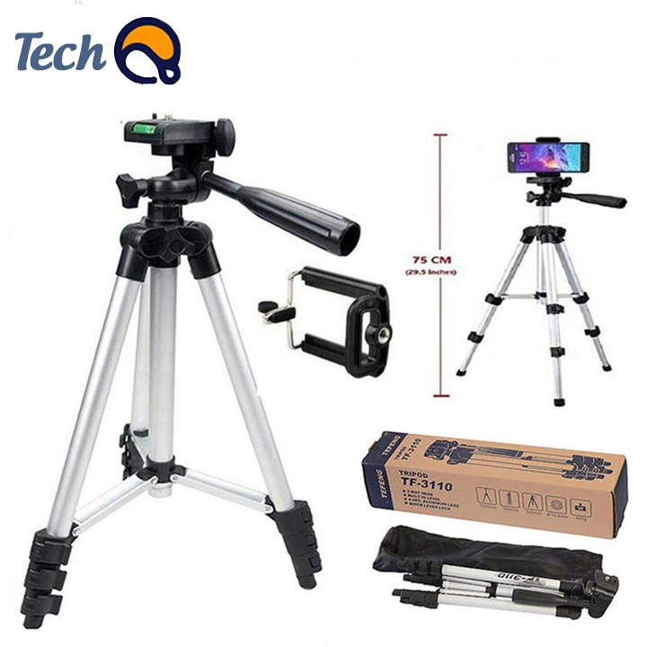 Chân máy ảnh cao cấp, tripod điện thoại tặng kèm đầy đủ phụ kiện, chiều cao tối đa 1 mét 1 - BH 12 tháng