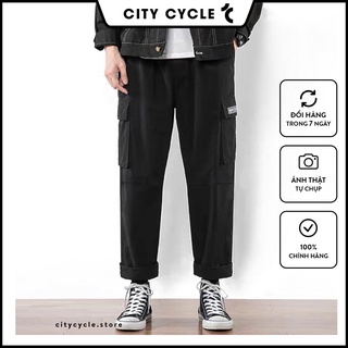 Quần dài túi hộp chất kaki City Cycle - Quần dài kaki nam nữ ống rộng Unisex Local Brand