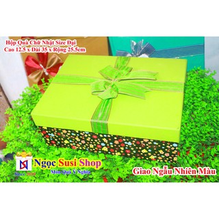 Hộp Quà Tặng Chữ Nhật Nhiều Màu Dài 35cm Size Đại Mẫu Mới Cao Cấp - Giao Ngẫu Nhiên Màu - Hộp Rất Đẹp In Hình