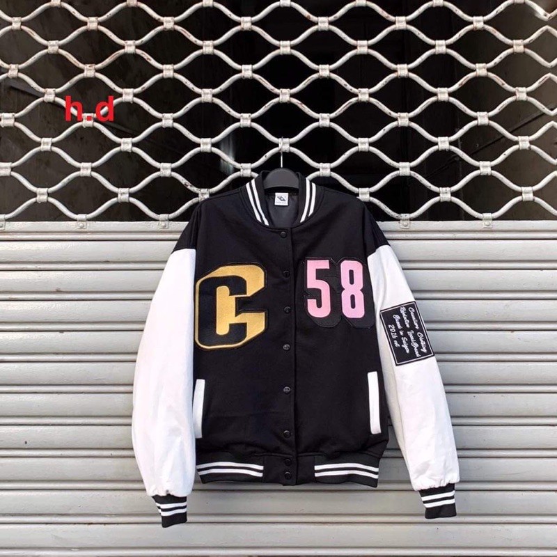 áo khoác gió dù bomber 1 lớp phối tay trắng số 53 | BigBuy360 - bigbuy360.vn