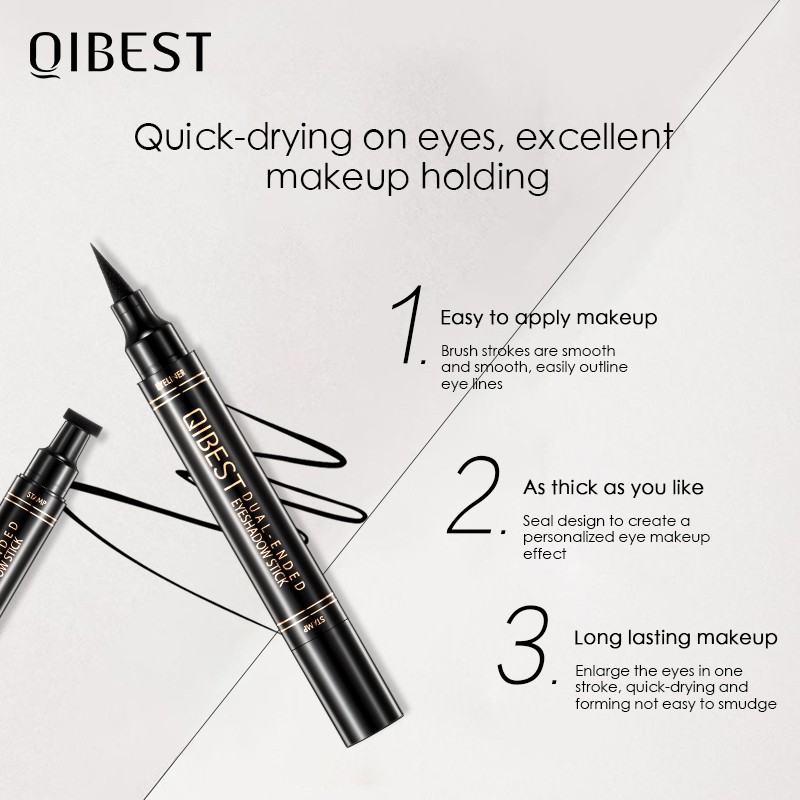 Bộ trang điểm mắt QIBEST gồm bút kẻ mắt dạng lỏng + Bút kẻ lông mày + Gel kẻ mày 95g | BigBuy360 - bigbuy360.vn