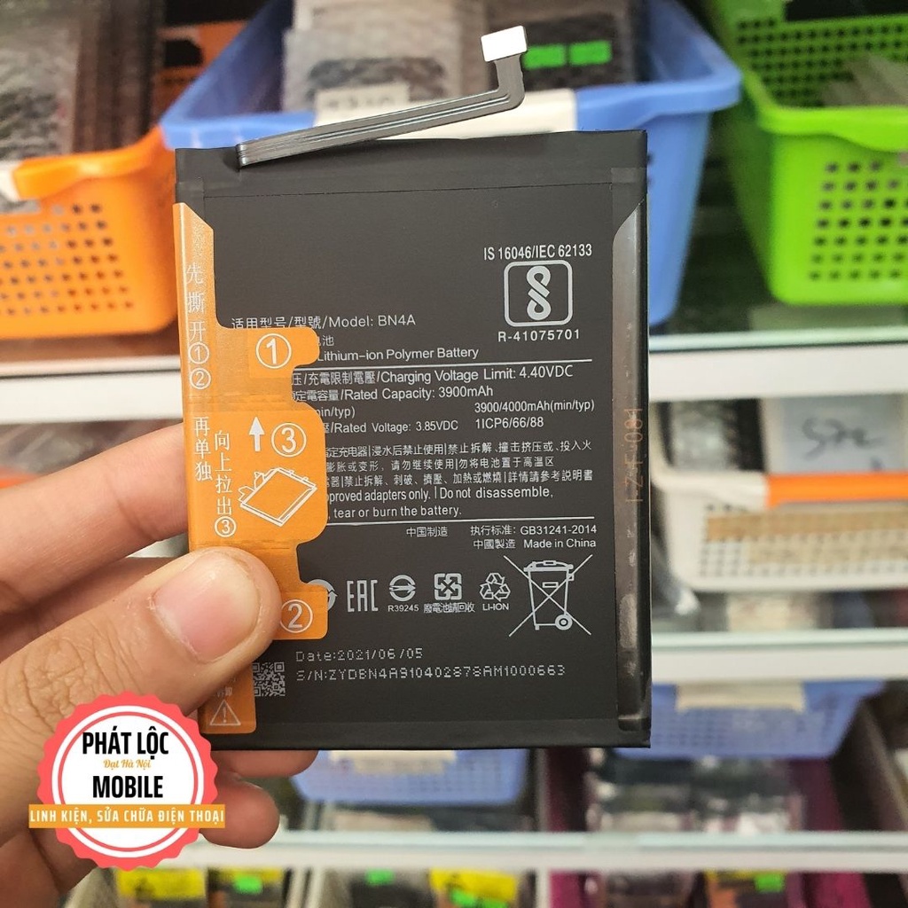 Pin Redmi Note 7, Mã pin BN4A, Pin Redmi Note 7 4000mAh,Pin công ty bảo hành 3 tháng