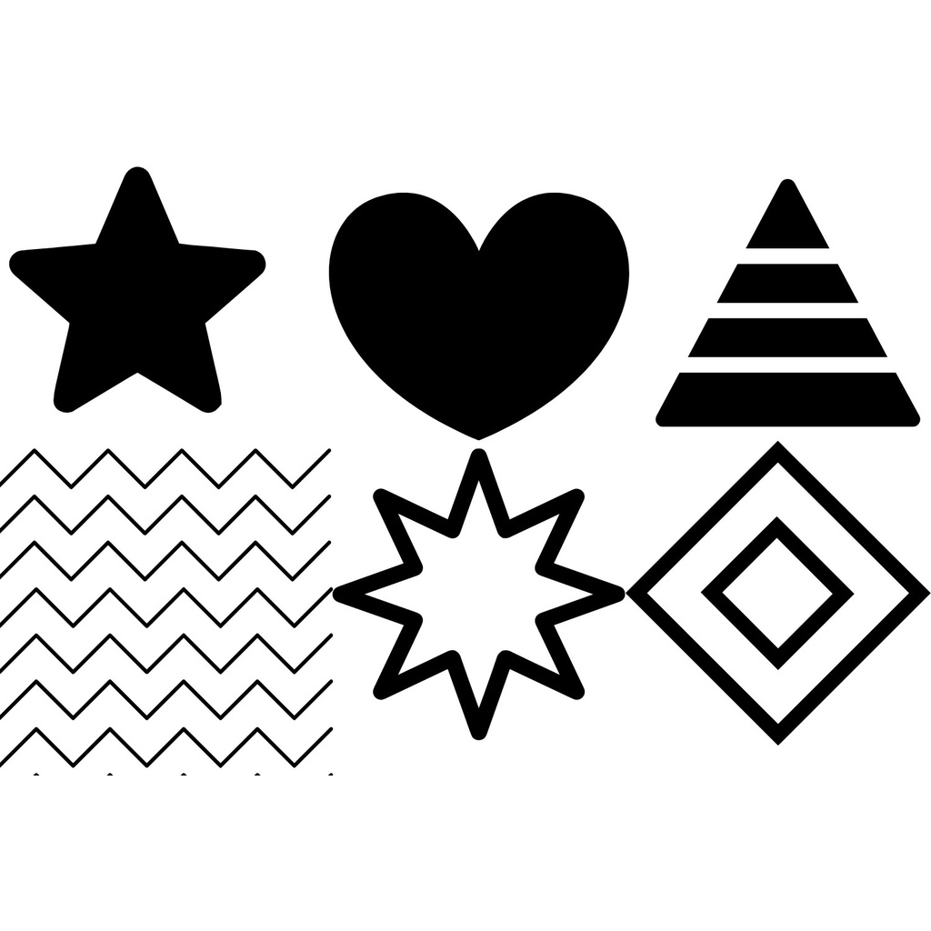 Bộ hình tăng thị giác Flash Card cho bé sơ sinh luyện mắt và giác quan trẻ màu đen trắng