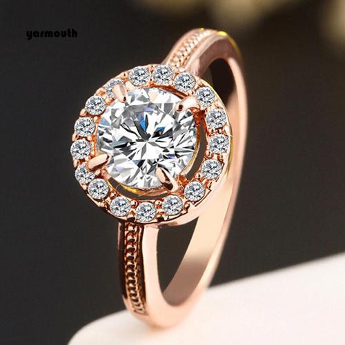 Nhẫn Xi Mạ VàNg / BạC ĐíNh Đá Zircon Giả