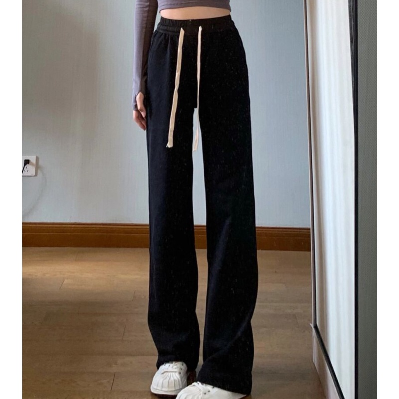 NRVP Quần ống rộng lưng cao phong cách Hàn Quốc mới 2022