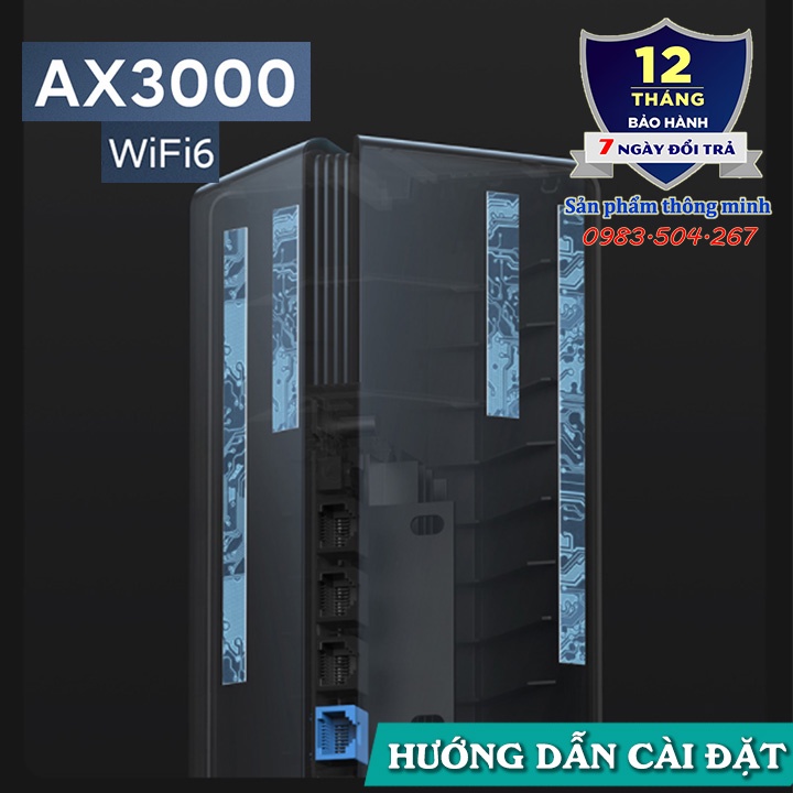 Bộ phát Wifi Router Xiaomi AX1800/AX3000 hỗ trợ - Wifi 6 - Mesh - 128 thiết bị