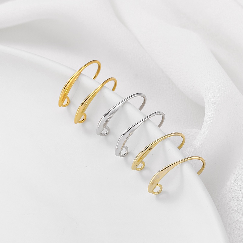 Một Cặp Khuyên Tai Móc diy Chữ U Bằng Đồng 14K Màu Vàng Kim Trang Sức Khuyên Tai Thủ Công