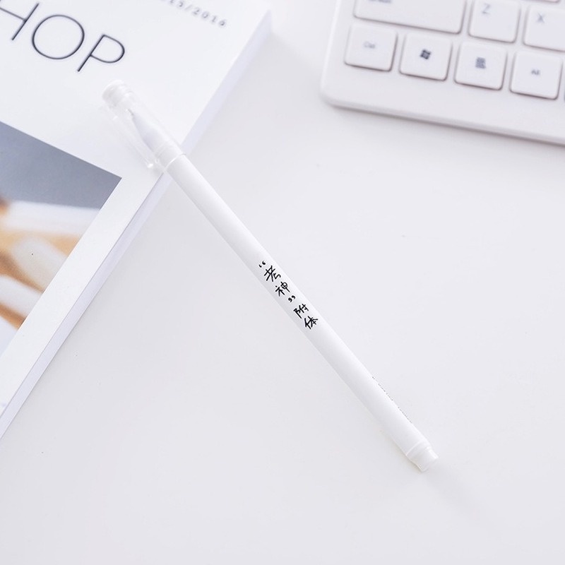 1 Bút Bi Mực Đen Ngòi 0.5mm Hình Nhân Vật Hoạt Hình Đáng Yêu