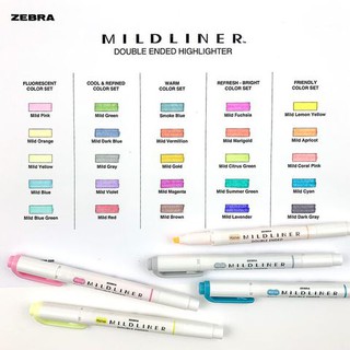 Bút đánh dấu 2 đầu zebra Mildliner Nhật Bản ( lẻ )