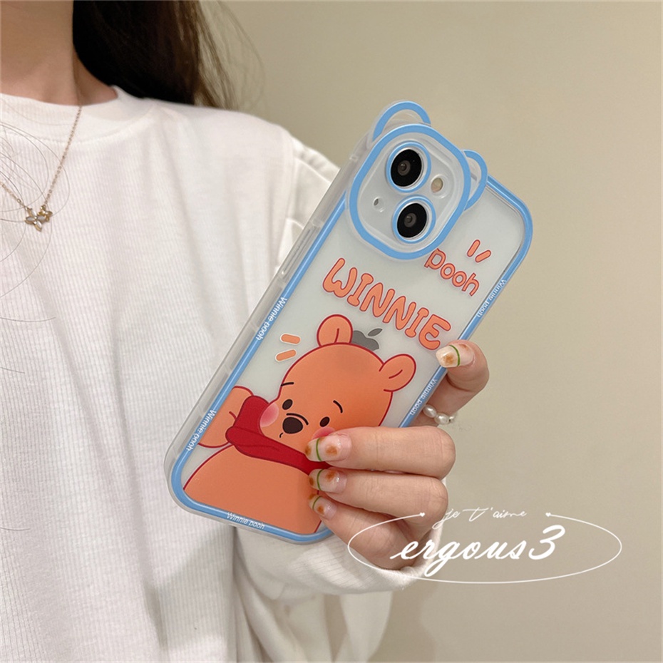 Ốp Điện Thoại Mềm Hình Gấu Winnie Sáng Tạo Cho iPhone 14 13 12 11 Pro Max SE2020 X XR Xs Max 7 8 6 6s Plus