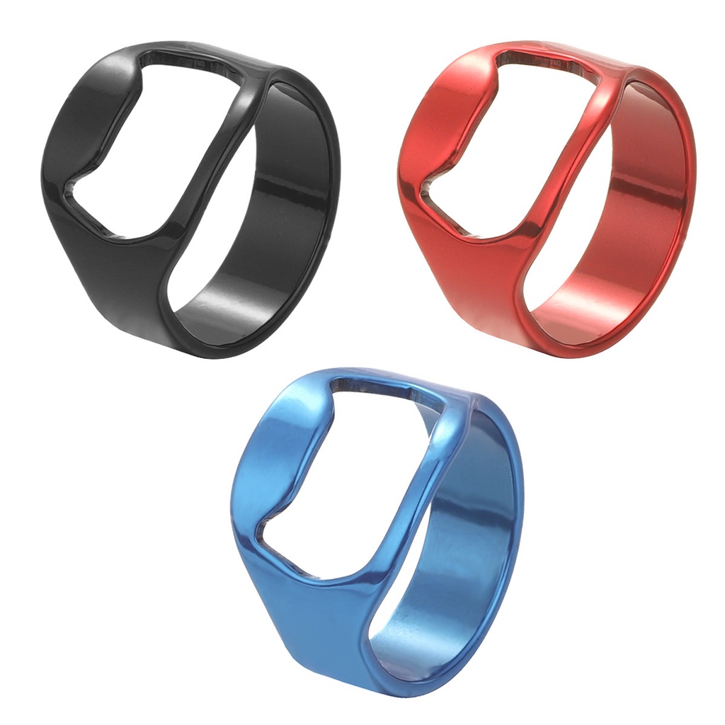 Nhẫn khui bia mở nắp nam nữ unisex trung tính titan thép mạ kim loại không gỉ