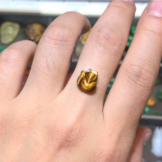 Hồ Ly đá mắt hổ size mini lên nhẫn cực xinh