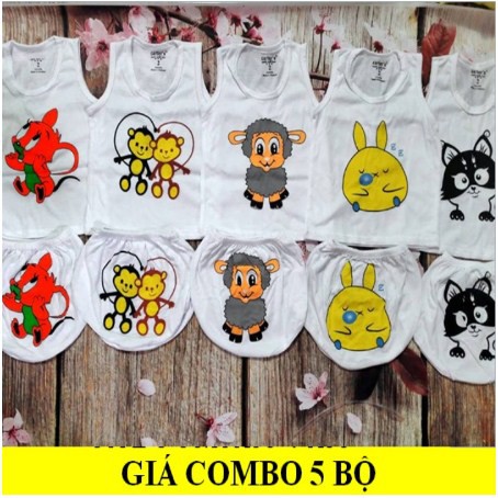 SALE 5 bộ đồ cho bé 3-12kg quần áo trẻ em sơ sinh - SÁT NÁCH