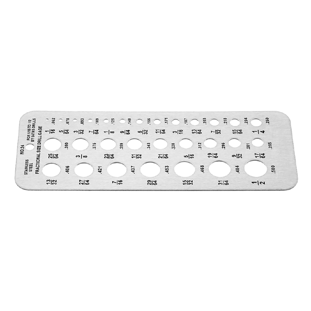 Thước Đo Mũi Khoan Bằng Thép Không Gỉ 29 Kích Thước 15.9X6Cm