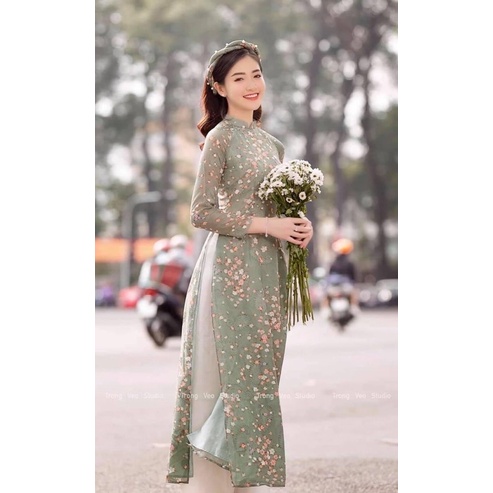 ÁO DÀI von ép 4 tà  cao cấp nhà Minh Anh