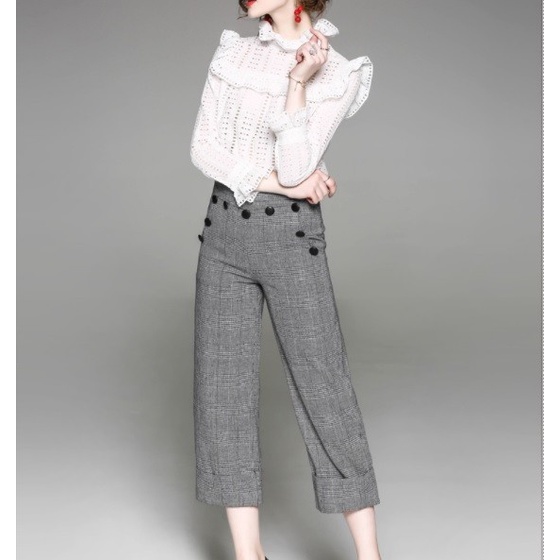 B1801302 - Set áo + quần lửng ống rộng nữ cao cấp hàng nhập - giá 1.750k sale 30%