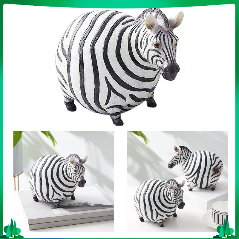 Small Animals Zebra Wildlife Animal Figurine Zoo Figure Resin Playset Toys for Boys and Girls 3-8 Years Old