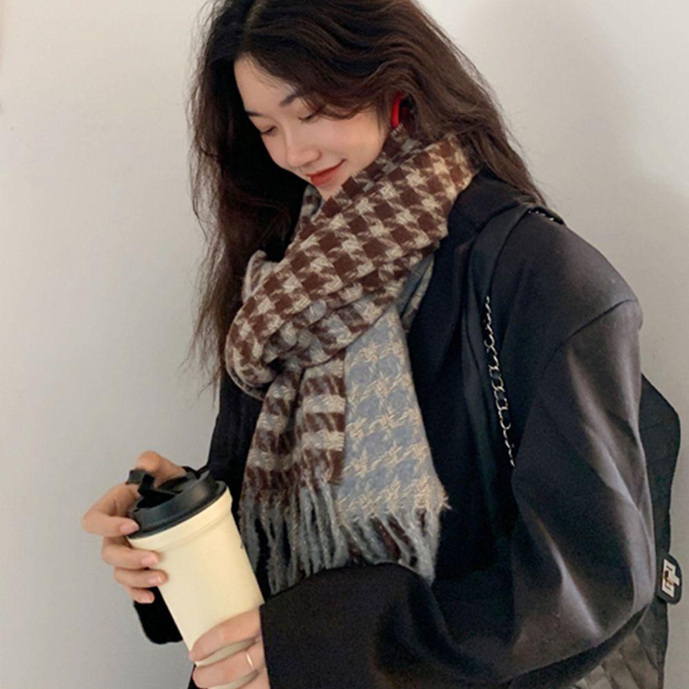 Norman Khăn Choàng Cổ Mùa Thu Đông Bằng Vải Cashmere Kẻ Sọc Caro Thanh Lịch Cho Nam Và Nữ