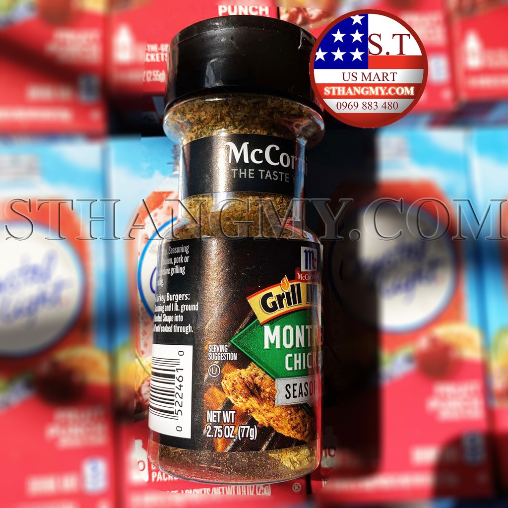 Gia vị ăn kiêng Mỹ McCormick Montreal Chicken (cho món gà nướng) siêu ngon