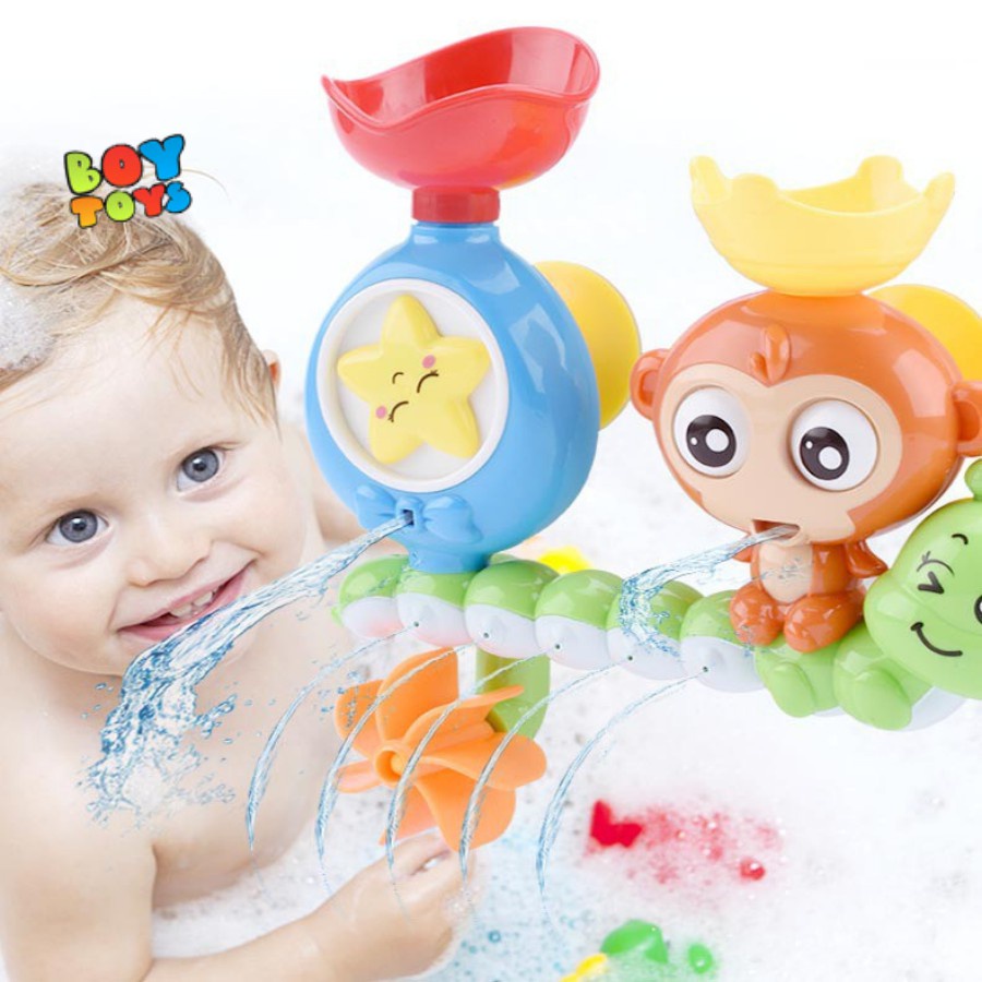 Đồ chơi nhà tắm hình chú khỉ, hình khủng long phun nước dễ thương cho bé