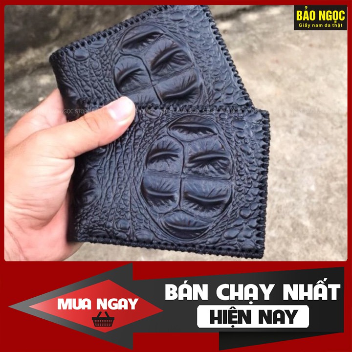 {5 NGÀY GIẢM SỐC} VÍ NAM DẬP VÂN CÁ SẤU CAO CẤP - VÍ NAM DA BÒ THẬT KIỂU DÁNG THỜI TRANG - BẢO HÀNH NỔ DA 1 NĂM - MÃ V36