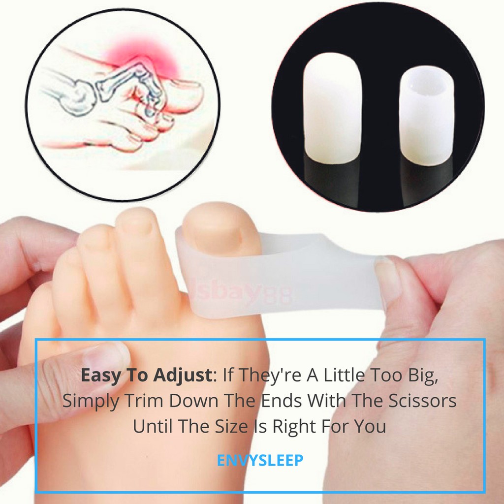 Lót giày Silicon Envysleep cho ngón chân, 1 bộ 2 cái, free size, nam và nữ, giảm đau giảm sưng giảm mụn nước