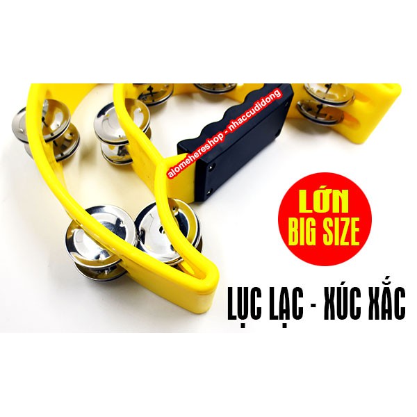 Lục lạc xúc xắc gõ bo nhựa lớn big size (Màu Vàng)