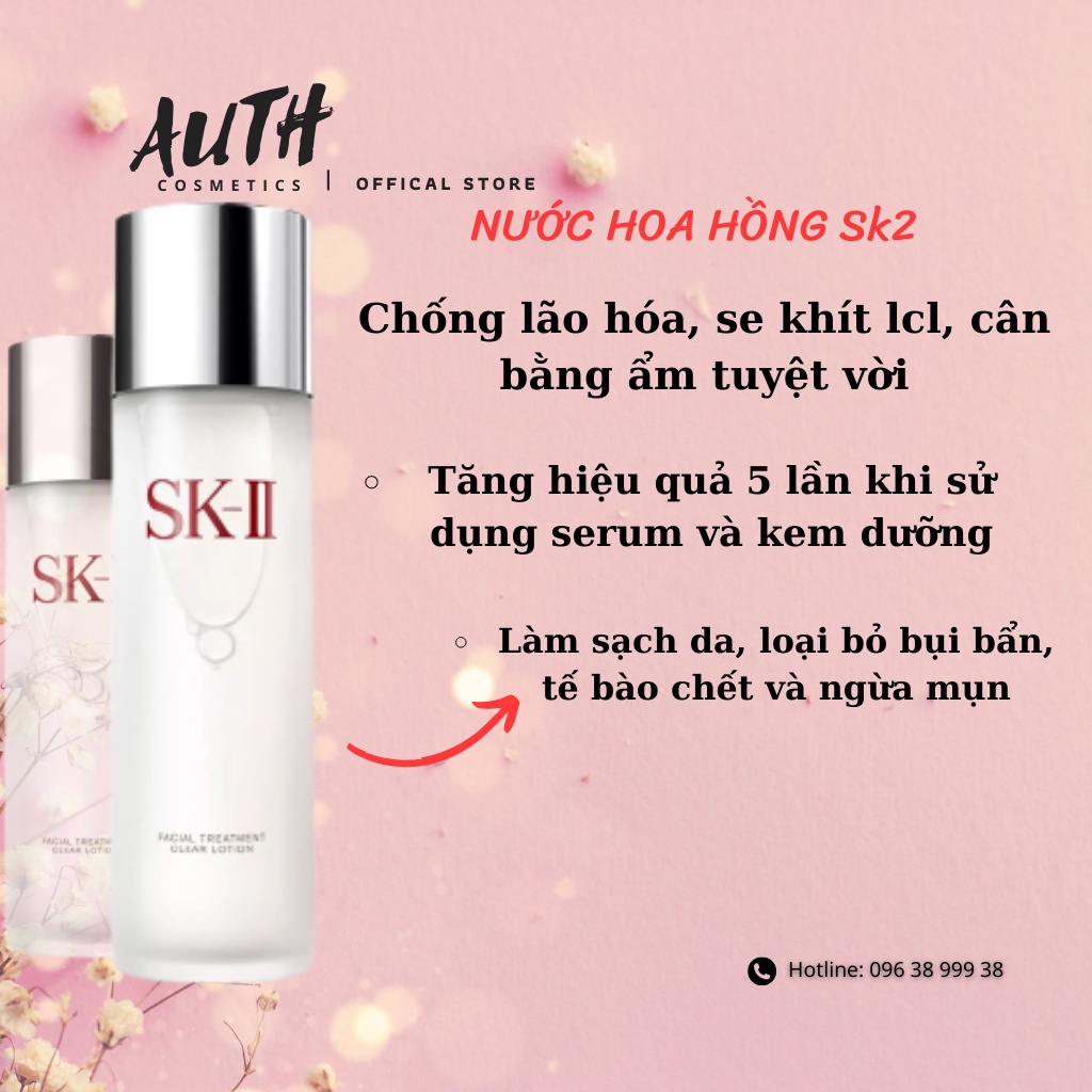 Nước hoa hồng Skii Sk2 Skll LOTION 30ml Toner skii không cồn làm sạch da giúp phục hồi cấp ẩm thu nhỏ lỗ chân lông