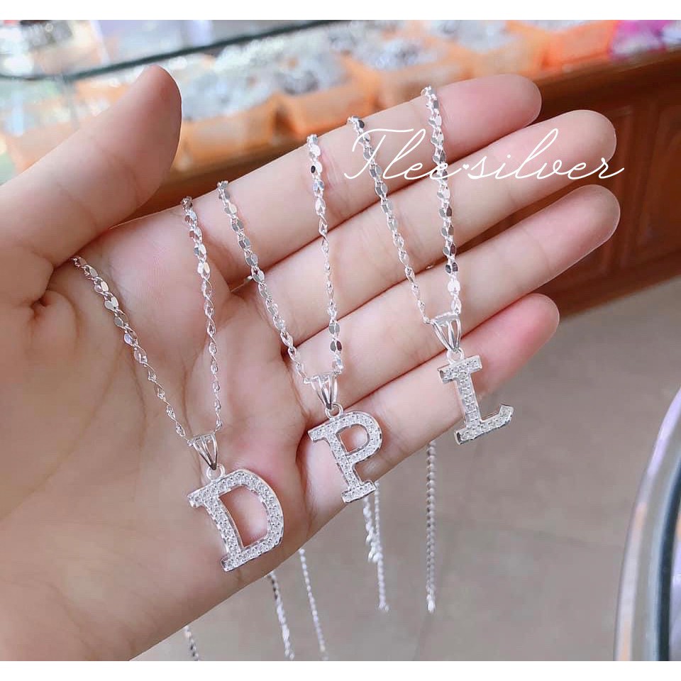 Dây chuyền bạc TLEE mặt chữ theo yêu cầu TleeJewelry