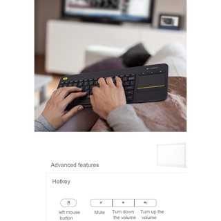 BÀN PHÍM CẢM ỨNG KHÔNG DÂY K400 PLUS LOGITECH