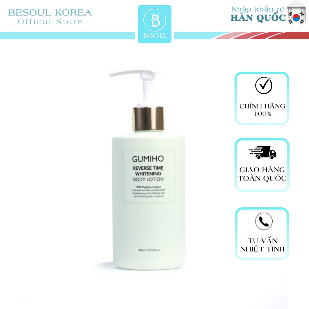 Kem Body GUMIHO - Sữa Dưỡng Thể Trắng Da Dưỡng Ẩm Hương Nước Hoa Hàn Quốc 300ML BESOUL 01