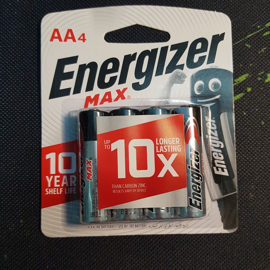 [VỈ 4 VIÊN] Pin Energizer  AAA/ AA (2A và 3A)( pin tiểu, pin đũa) siêu bền, made in Singapore