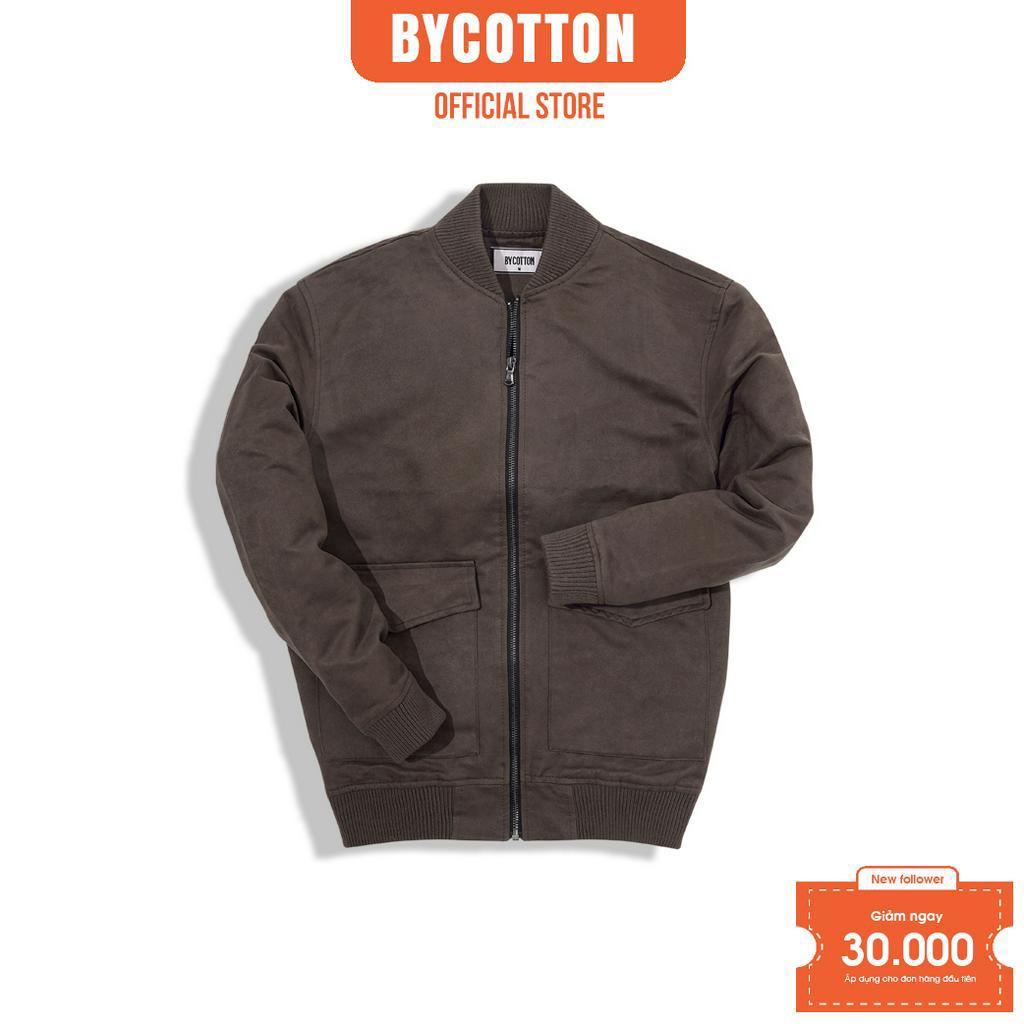 Áo Khoác Nam Cao Cấp Red Brown Suede Leather Jacket Bomber BY COTTON