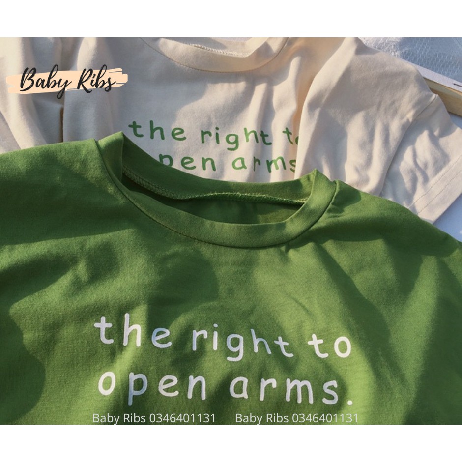 Áo phông[HÀNG CAO CẤP] cộc tay bé trai, bé gái cộc tay Phong Cách Hàn Quốc 2021 xanh kem