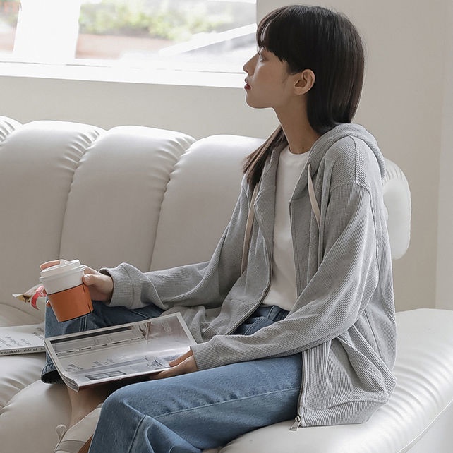 Áo Hoodie Mỏng Tay Dài Phong Cách Thời Trang Thu Đông Mới Dành Cho Nữ